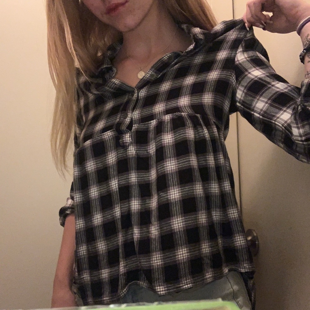 plaid long sleeve shirt